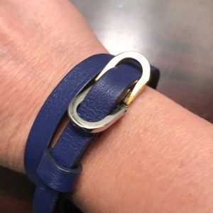 WANT Les Essentiels two tone leather wrap bracelet